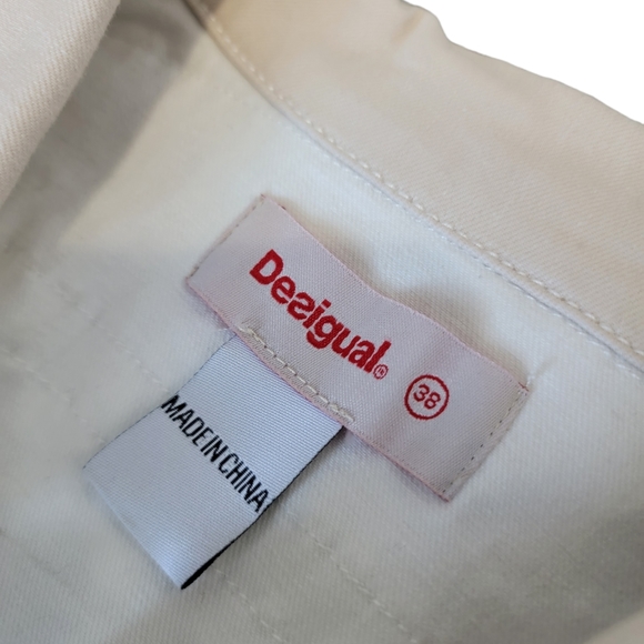 Desigual White Jean And Knit Jacket - Picture 7 of 8